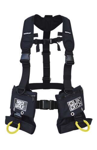 Atlantic Diving Equipment Weight Belt Adjustable Shoulder Straps with (4)  8lb. Weights WB-500-A